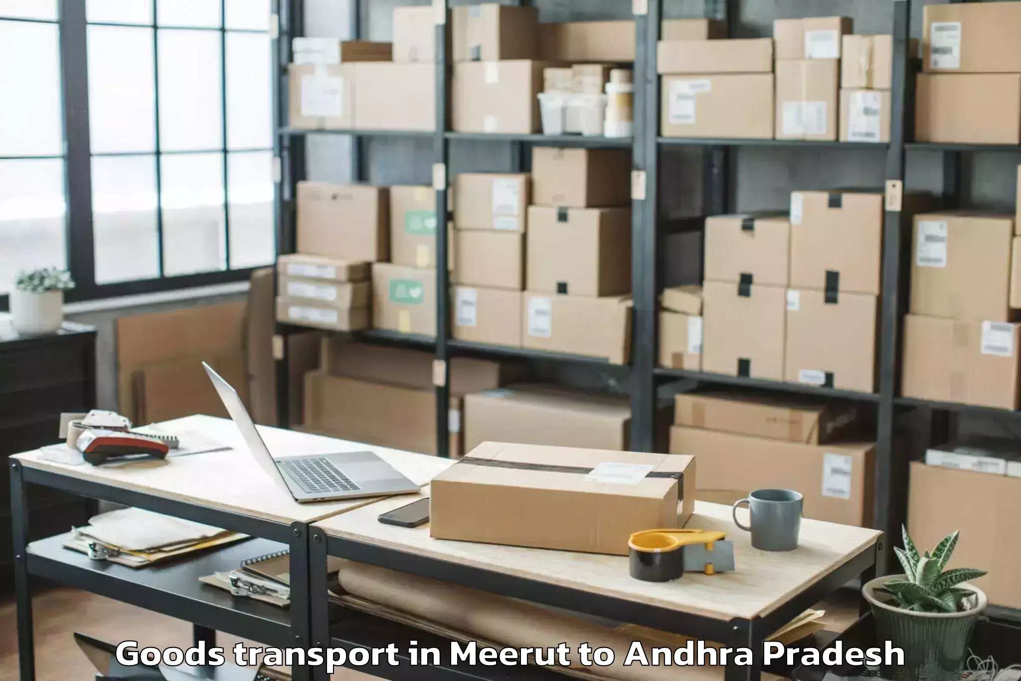 Top Meerut to Laveru Goods Transport Available